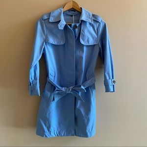 Gap cornflower blue trench coat SIZE XS